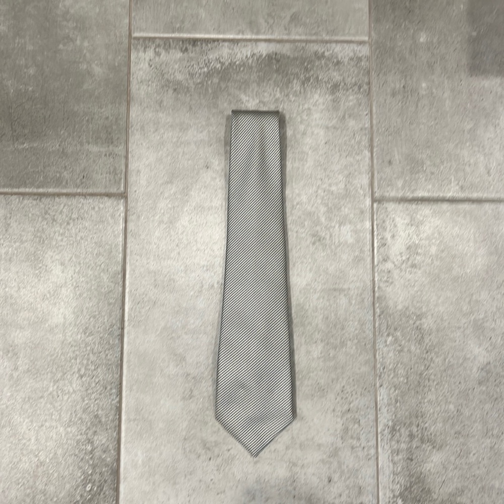 Light gray & blue Neck Tie